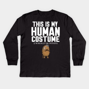 This is my human costume Kids Long Sleeve T-Shirt